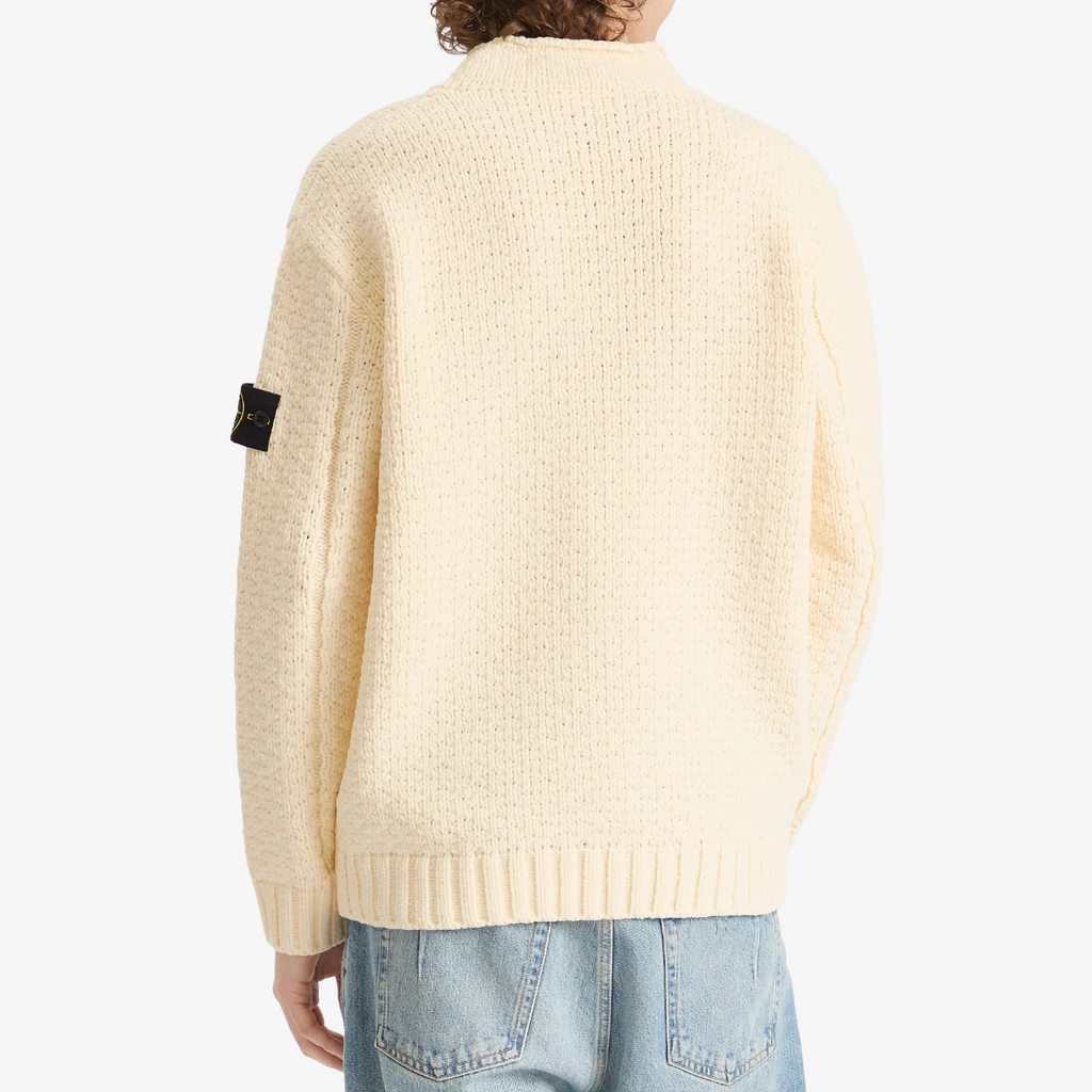 Stone Island Men's Cotton Chenille Jumper Ivory